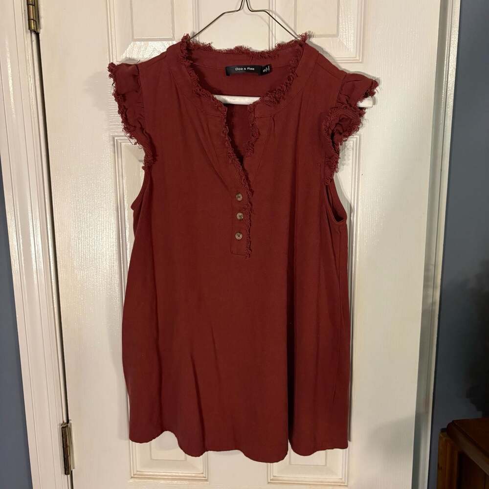 Gauze Button Accented Tiered Dress - -,